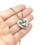 Bloody Heart Necklace - Sterling Silver 925