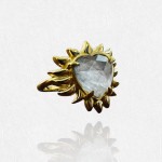 Heart of Fire Ring with Kyanite Quartz 10x10mm Stone