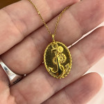 14K Gold "Anchor Oval Charm"