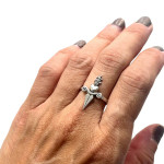 Dagger Ring (adjustable) Sterling Silver 925
